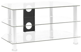 Móvel de TV 75x40x40 cm vidro temperado transparente