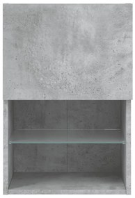 Móvel de TV com luzes LED 40,5x30x60 cm cinzento cimento