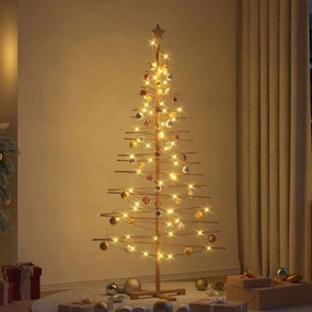 vidaXL Árvore de Natal de Madeira com suporte Castanho 180 cm Bambu