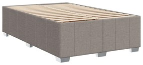 Cama boxspring c/ colchão 120x190cm tecido castanho-acinzentado