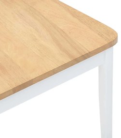 Cadeiras de jantar 2 pcs madeira de seringueira maciça branco
