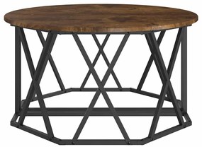 Mesa de Centro em Carvalho Fumado 80x80x42 cm Madeira de Engenharia
