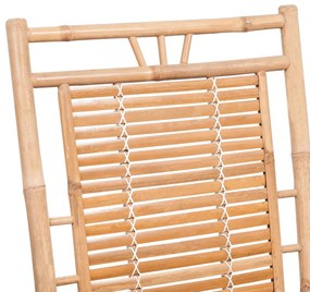 Cadeira de baloiço com almofadão bambu