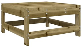 7 pcs conjunto lounge de jardim madeira de pinho impregnada