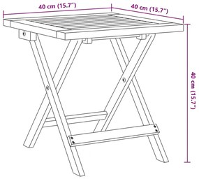 Espreguiçadeira com mesa acácia maciça e tecido azul-escuro