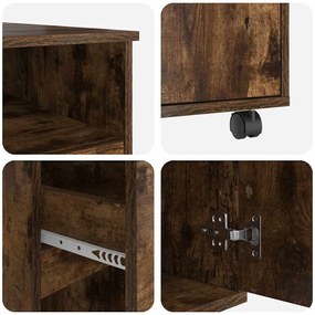 Mesa de Computador Castanha Carvalho Fumado Madeira engenheirada