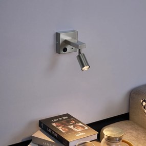 Candeeiro de Parede Moderno em Aço com USB-C Inclinável - Rex