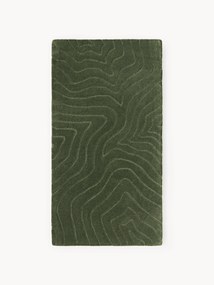 Tapete em lã artesanal com relevo Aaron