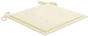 Cadeiras de jantar p/ jardim 3 pcs c/ almofadões acácia maciça