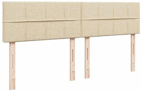 Cama com molas/colchão 180x200 cm tecido cor creme