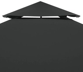 Cobertura gazebo c/ 2 camadas 310 g/m² 4x3 m antracite