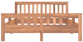 Estrutura de cama 140x200 cm madeira de teca maciça