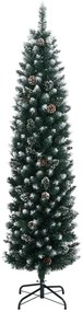 Árvore de Natal artificial fina com 300 luzes LED 180 cm