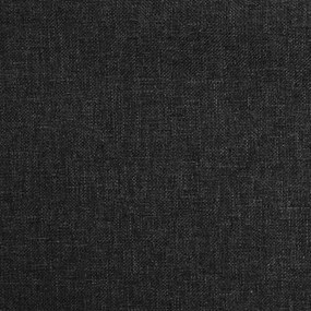Sofá-cama 2 lugares com duas almofadas tecido preto