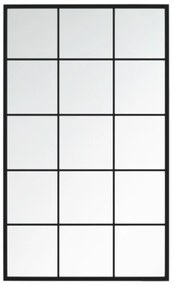 Espelhos de parede 2 pcs 100x60 cm metal preto