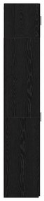 Armário de Armazenamento Slim vidaXL Carvalho Preto 30x42.5x225 cm Mad