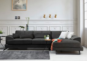 Sofá de Canto Frido – Antracite – 308 cm x 190 cm