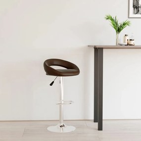 vidaXL Banco de bar couro artificial castanho