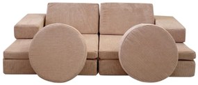 Sofá-Cama de 2 Lugares Puzzle – Rosa – 140x46x70 cm