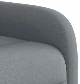 Poltrona reclinável massagens tecido cinzento-claro