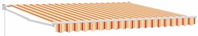 Toldo Manual Retrátil em Amarelo e Laranja 400x300 cm