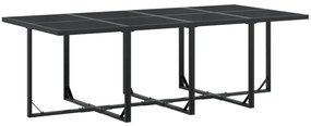 13 pcs conjunto de jantar para jardim textilene preto