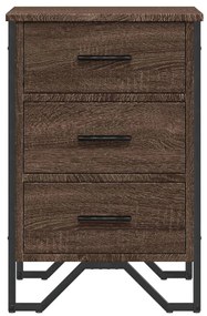 Mesa cabeceira 40x41x60 cm derivados madeira carvalho castanho