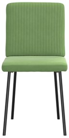 Cadeiras de jantar 6 pcs veludo verde-claro