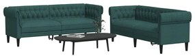 3209204 vidaXL 2 pcs conjunto de sofás tecido verde-escuro