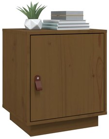 Mesa de cabeceira 40x34x45 cm pinho maciço castanho mel