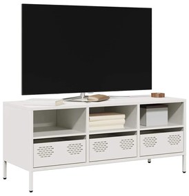 Móvel de TV 101,5x39x43,5 cm aço laminado a frio branco