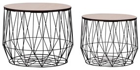 vidaXL Mesas de centro 2 pcs preto