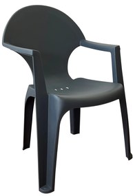 Cadeira LISBOA, antracite mr - Pack 30 unidades