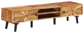 vidaXL Móvel de TV 145x35x35 cm madeira de acácia maciça