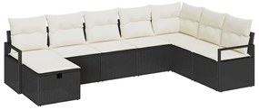 Conjunto de Sofá de Jardim 8 pcs Preto 287 x 177 x 69 cm