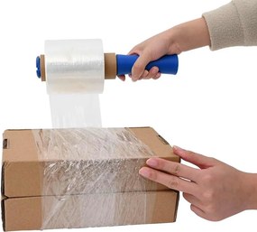 vidaXL Película extensível com pega 10unid transparente 23μm 10cmx150m