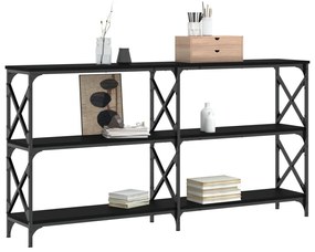 Mesa consola 156x28x80,5 cm derivados de madeira preto
