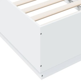 Estrutura de cama 75x190 cm derivados de madeira branco