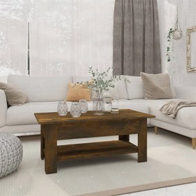 813074 vidaXL Mesa de centro 102x55x42 cm aglomerado cor carvalho fumado