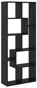 Estante Divisória Carvalho Preto 67x25x161.5 cm Madeira Engenheirada