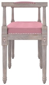 Banco 110x40x70 cm veludo rosa