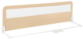 Barra de Cama Dobrável para Crianças 180 x 41 x 55 cm com Correias de Segurança e Capa de Tecido Oxford Removível Bege
