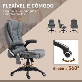Cadeira de Escritório Urnit Reclinável com 6 Pontos de Massagem e Aque