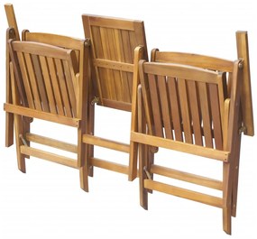 Banco de jardim dobrável com mesa acácia maciça 140 cm