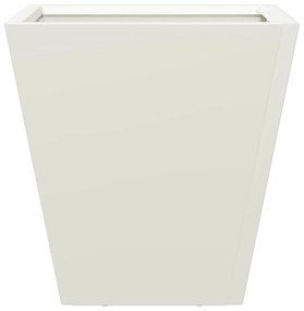 Vaso/floreira de jardim 30x30x30 cm aço branco