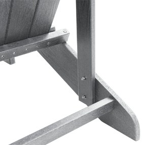 Cadeira Adirondack Cinzento Claro 74x82x91 cm HDPE