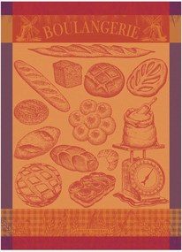 Panos de cozinha jacquard Boulangerie Moulin Ambre, conjunto de 4