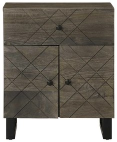 Mesa de cabeceira 50x33x60 cm madeira de mangueira maciça preto