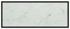 Móvel de TV 100x40x40 cm vidro mármore branco