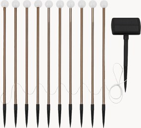 Candeeiros de estaca LED solares reguláveis Lolly, conjunto de 10